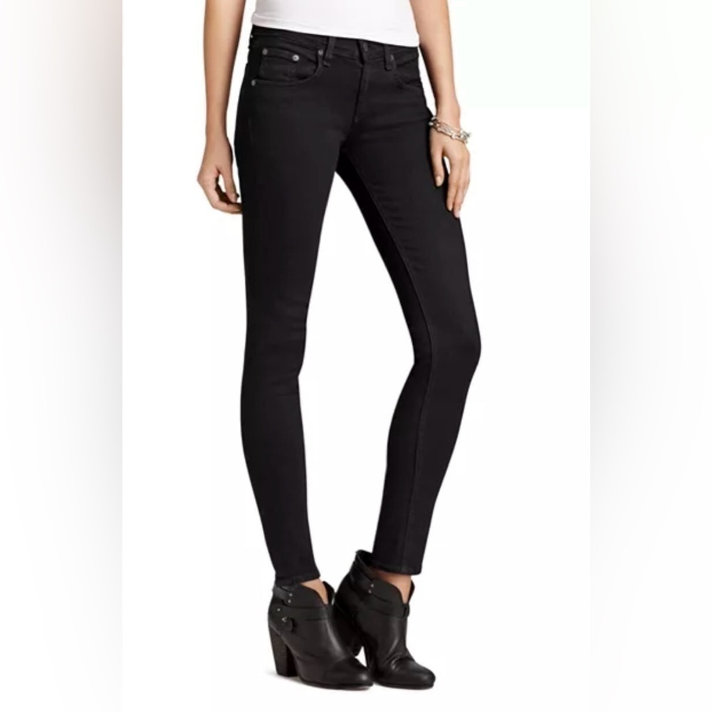 Rag & Bone High Rise Skinny Dark Wash Coal Jeans 29